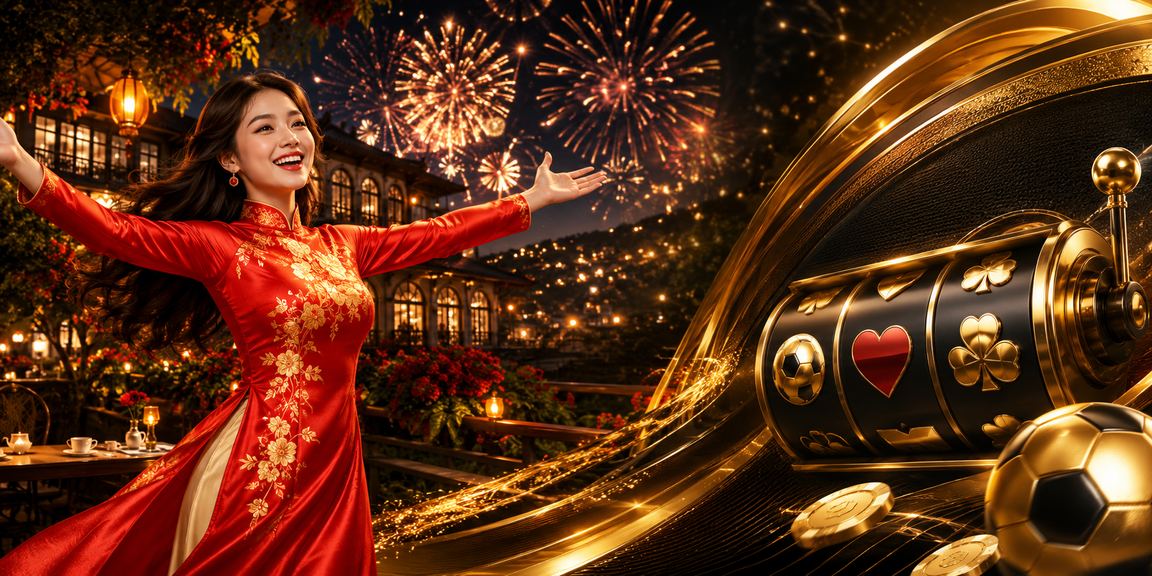 Người dùng Đà Lạt mặc áo dài chơi slots trực tuyến trong buổi tối se lạnh